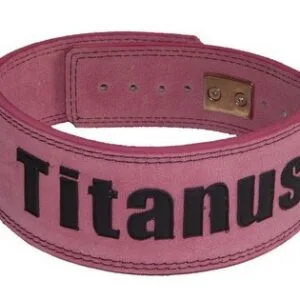 Titánus fitness opasek s pákovou přezkou růžový - l