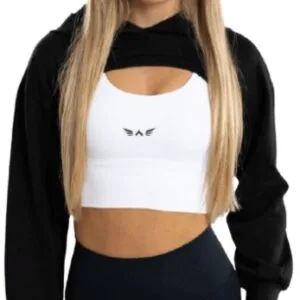 Exalted dámská bolero mikina s kapucí černá