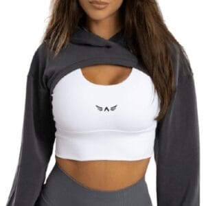 Exalted dámská bolero mikina s kapucí šedá - l