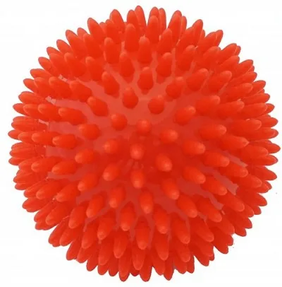 Kine-max masážní míček ježek 9cm - červená