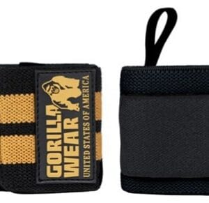 Gorilla wear bandáže na zápěstí pro - černá/zlatá