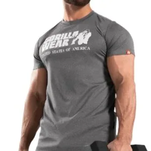 Gorilla wear pánské tričko classic training šedá - xxl