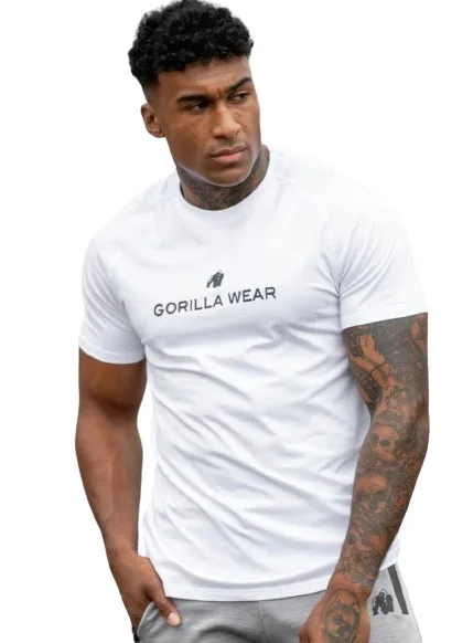 Gorilla wear pánské triko davis t-shirt white - s