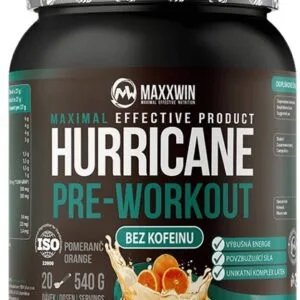Maxxwin hurricane pre-workout no caffeine 540 g - višeň