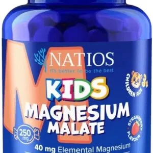 Natios kids magnesium malate 250 mg 180 jahodových cucacích tabletek