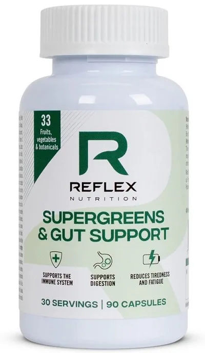 Reflex supergreens & gut support 90 kapslí