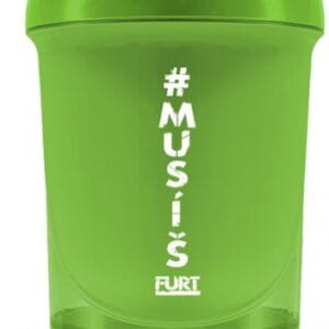 Fitness007 šejkr #musíšfurt 300 ml + 150 ml - zelená