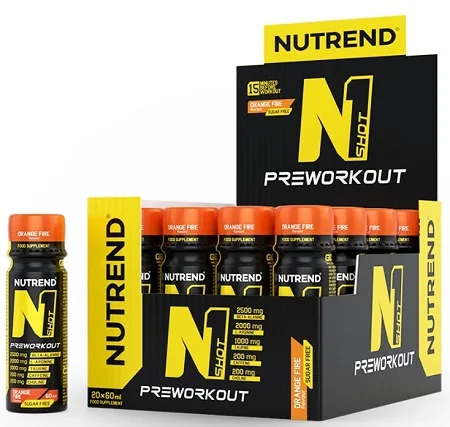 Nutrend n1 pre-workout shot 20x60 ml - pomeranč