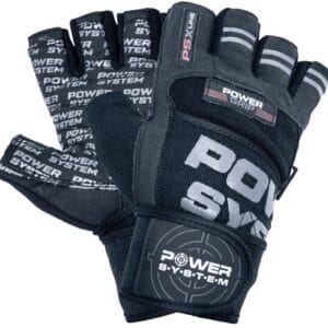 Power system fitness rukavice power grip černá - xl