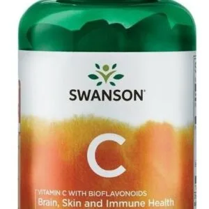 Swanson vitamin c 1000 mg with rose hips 90 kapslí