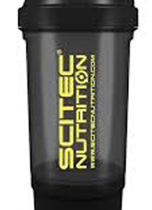 Scitec šejkr traveler 500 ml + zásobník - černá