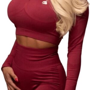 Booty basic active wine crop-top - m
