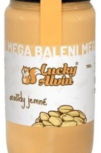 Lucky alvin arašídový krém mega balení jemné arašídy 750 g