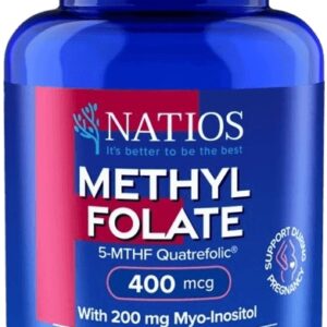 Natios methyl folate aktivní kyselina listová 400 mcg 90 veganských