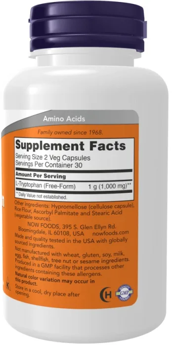 Now foods l-tryptophan 500 mg