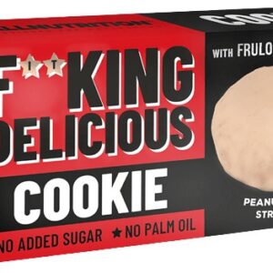 Allnutrition f**king delicious cookie 128 g - arašídové máslo/jahodový