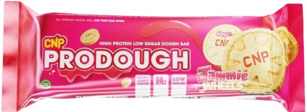 Cnp prodough high protein low sugar bar 60 g - jammie wheels
