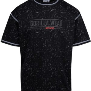Gorilla wear pánske oversized tričko saginaw - washed černé - xl