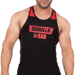 Gorilla wear pánske tílko wallace černá/červená - xxl