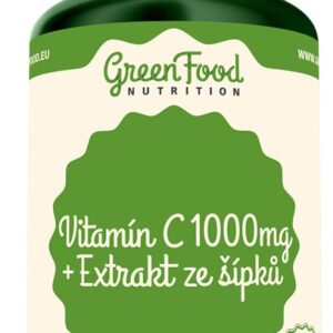 Greenfood vitamín c + extrakt ze šípků 1000mg 60 kapslí