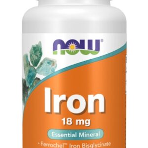 Now foods iron ferrochel (železo chelát) 18 mg 120 kapslí