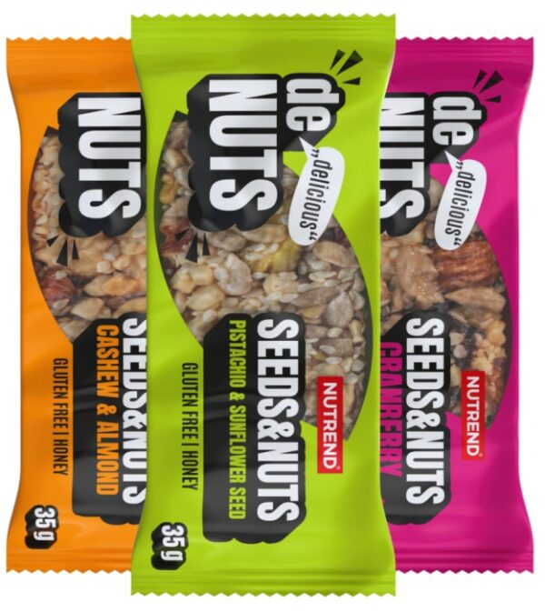 Nutrend denuts seeds & nuts 35 g 2+1 zdarma