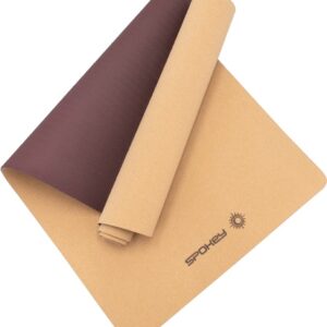 Spokey savasana korková jóga podložka 4 mm - vínová