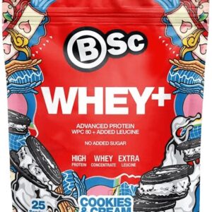 Bsc nutrition whey+ 900 g - cookies cream