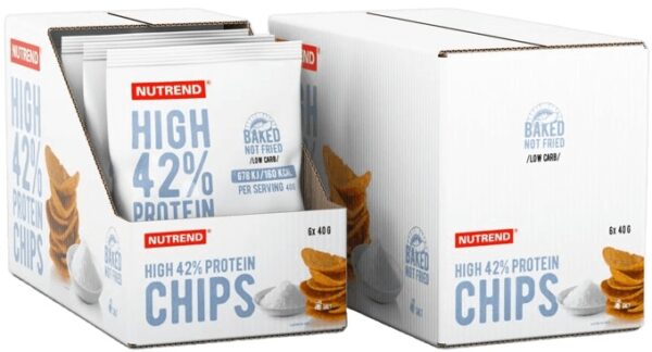 Nutrend high protein chips 6x40g - sůl