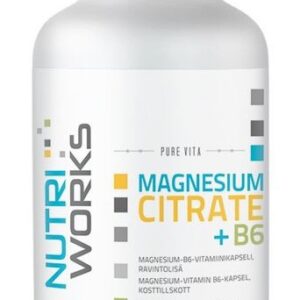 Nutriworks magnesium citrate + b6 120 kapslí