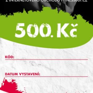 Elektronický dárkový poukaz fitness007 500 kč pro holku