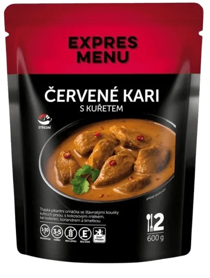 Expres menu červené kari s kuřetem 600 g