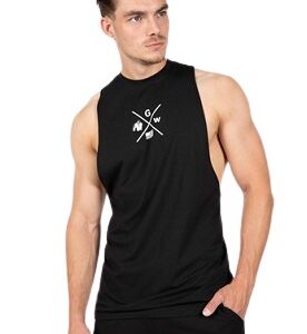 Gorilla wear pánské tílko cisco drop armhole tank top black/white