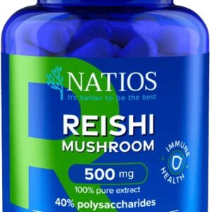 Natios reishi extract 500 mg 40% polysaccharides 90 veganských kapslí