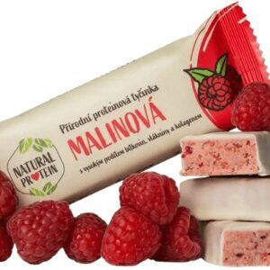 Natural protein proteinová tyčinka s kolagenem 50 g - malina