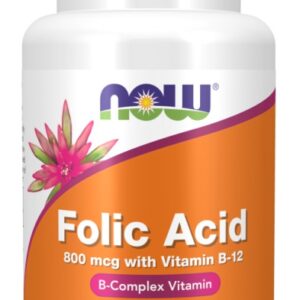 Now foods kyselina listová (folic acid) s obsahem vitamínu b12 800 μg
