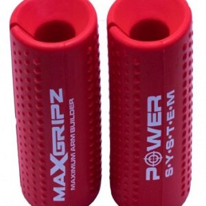 Power system gripy na posilovací tyč max gripz - červená xl