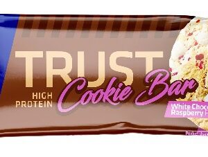 Usn trust cookie bar 60g - bílá čokoláda s malinou
