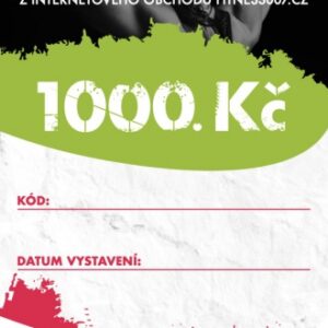 Elektronický dárkový poukaz fitness007 1000 kč pro holku