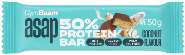 Gymbeam asap 50% protein bar 50 g - kokos