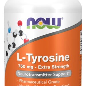 Now foods l-tyrosine extra strength 750 mg 90 rostlinných kapslí