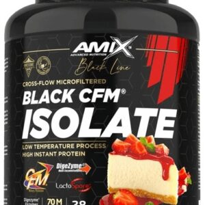 Amix black line black cfm isolate 1000 g - jahodový cheesecake