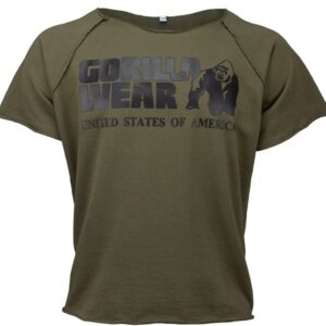 Gorilla wear pánské tričko s krátkým rukávem classic work out top army