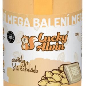 Lucky alvin arašídový krém s čokoládou mega balení 750 g - bílá