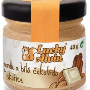 Lucky alvin mini edice 40 g - mandle/ bílá čokoláda/ skořice