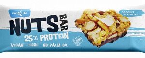 Maxsport max life nuts bar 40 g - kokos a mandle