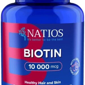 Natios biotin 10 000 mcg extra strength 90 veganských kapslí