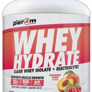 Per4m clear whey isolate + electrolytes 1800 g - malina/ broskev