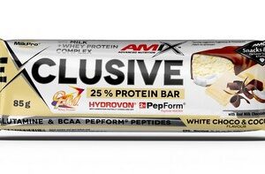 Amix exclusive protein bar 85g - bílá čokoláda/kokos