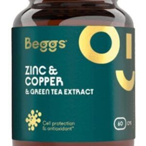 Beggs zinc + copper + green tea extract 60 kapslí